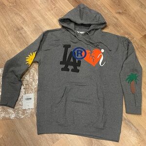 New The Kid Laroi CPFM Bape Hoodie Puff Print Family Grey XL w original bag